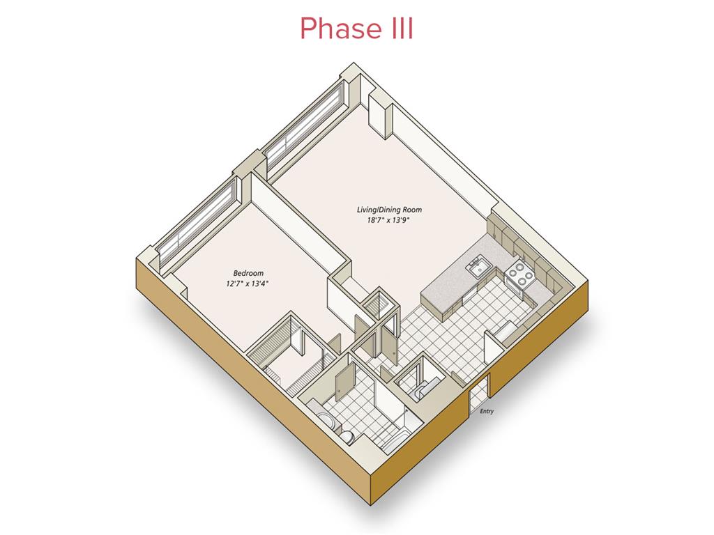 1 bed |  1 bath |  "apartment"